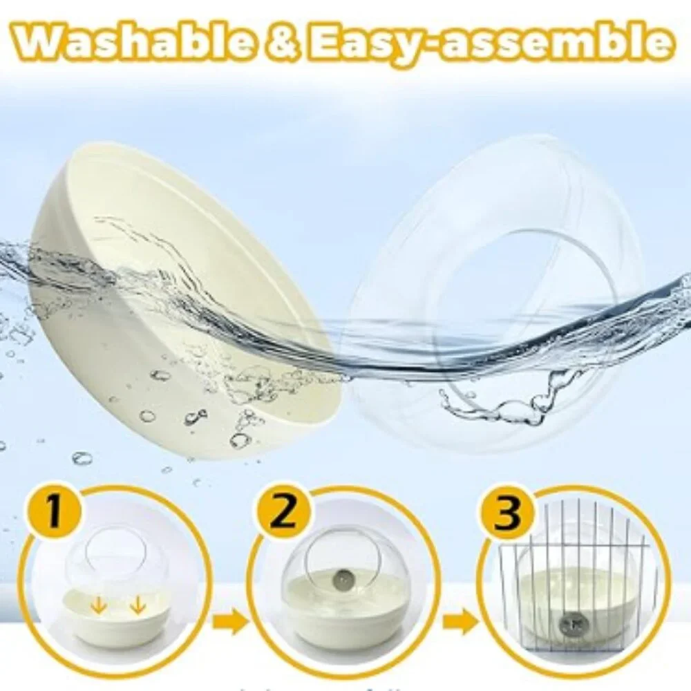 Bird Nest for Cage Bite-Resistant, Washable Clear Observation Small Bird House